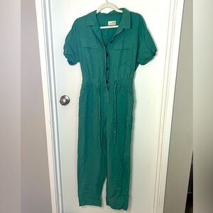 Universal Thread Teal Button-Up Jumpsuit 2